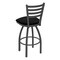 Holland Bar Stool Co 36" Swivel Bar Stool, Pewter Finish, Black Vinyl Seat 41036PWBlkVinyl - alternate 4